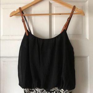 Black and white romper